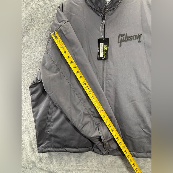NWT Gibson Guitars Workwear FSP Jacket Gray Black Adult 2XL Lined Quilted Logo - Picture 11 of 16